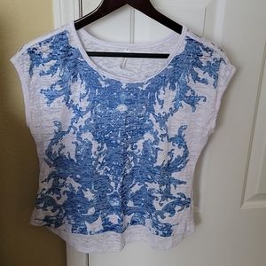 Blue and white shirt